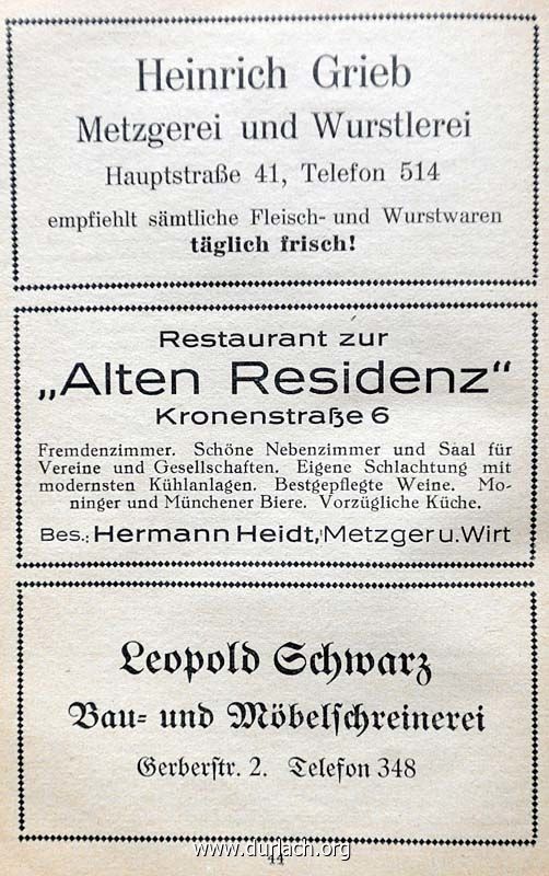 Anzeigen Evan. Kirchenkalender 1930