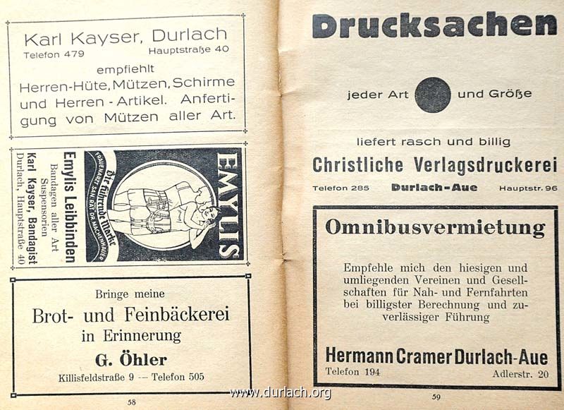 Anzeigen Evan. Kirchenkalender 1930