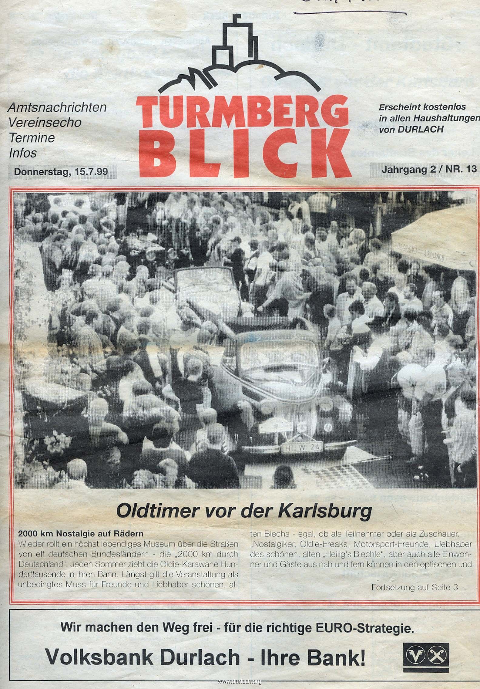 Turmberg Blick Rundschau 1999