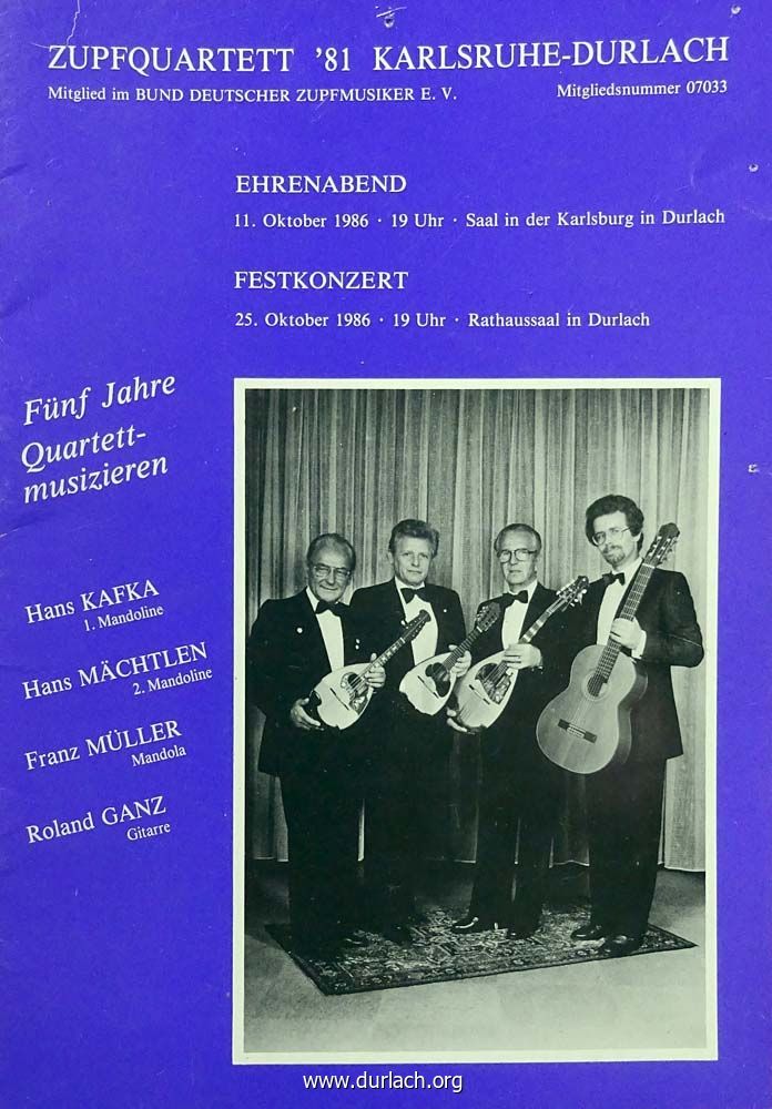 Zupfquartett 1981