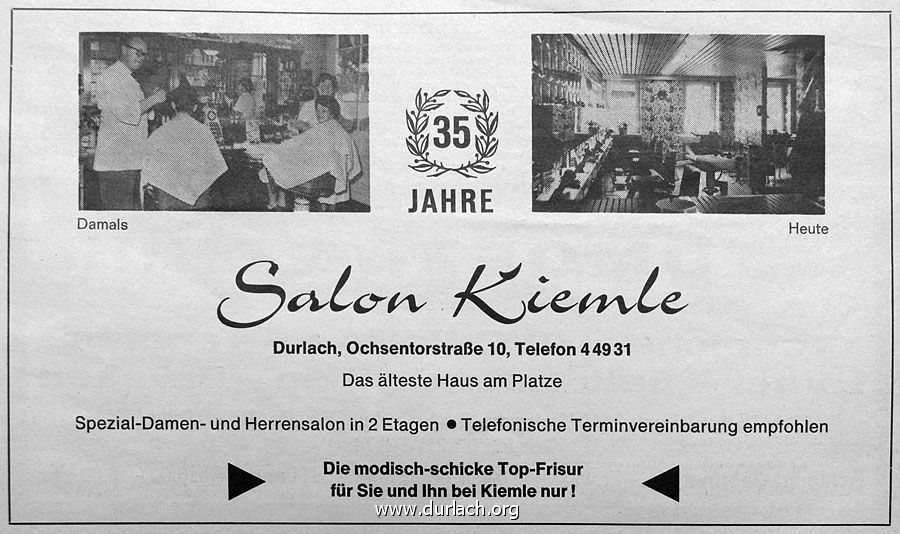 Friseur Kiemle 1981