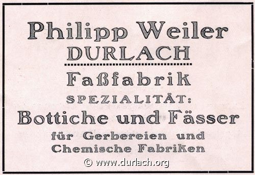 Fafabrik Philipp Weiler 1926