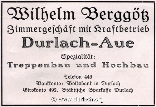Zimmerer Wilheim Berggtz 1926