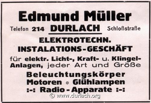 Elektro Edmund Mller 1926