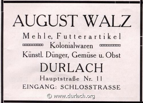Kolonialwaren August Walz 1926
