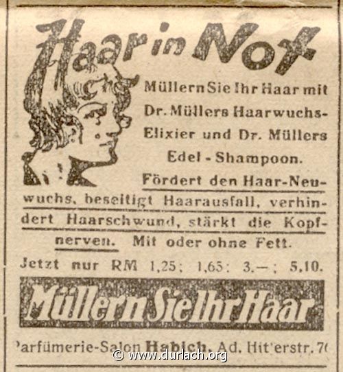 Friseur Habich 1939