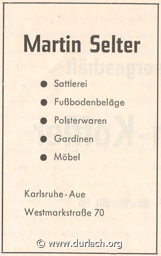 Sattlerei Martin Selter 1962