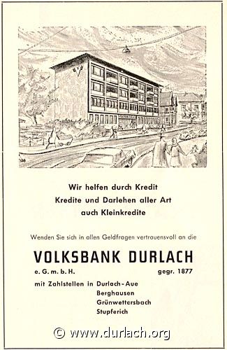Volksbank Durlach 1962