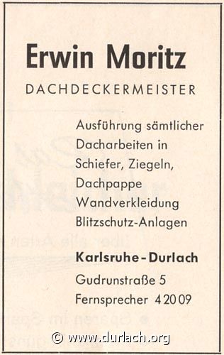 Dachdecker Erwin Moritz 1962