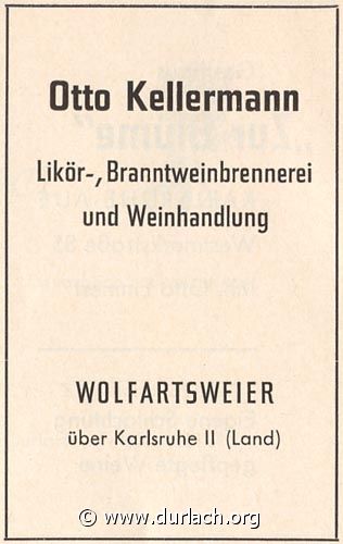 Weinhandlung Otto Kellermann 1962