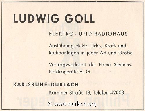 Elektro Ludwig Goll 1962