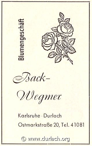 Blumen Back-Wegmer 1962