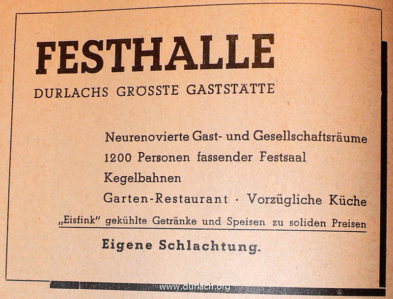 Wirtschaft Festhalle 1953