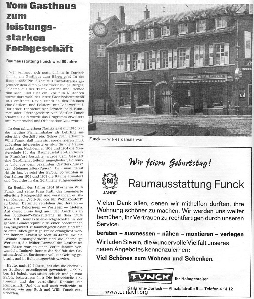 Raumausstatter Funck wird 60