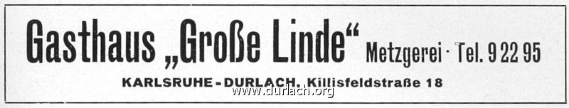 Wirtschaft Linde 1952