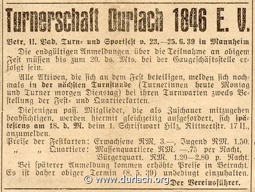 Turnerschaft 1939