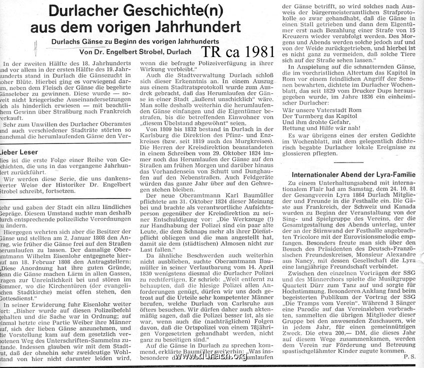 Durlacher Geschichten Engelbert Strobel