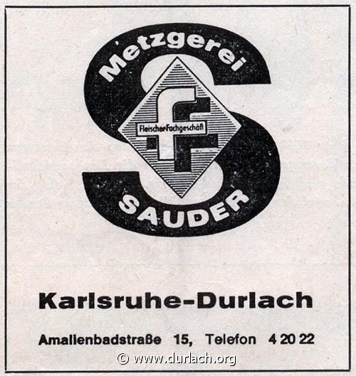 Metzgerei Sauder 1976
