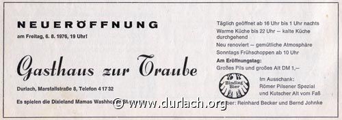 Wirtschaft Traube 1976