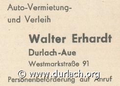 Autoverleih Walter Erhardt 1960