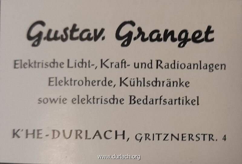 Gustav Granget Elektrofachgeschft