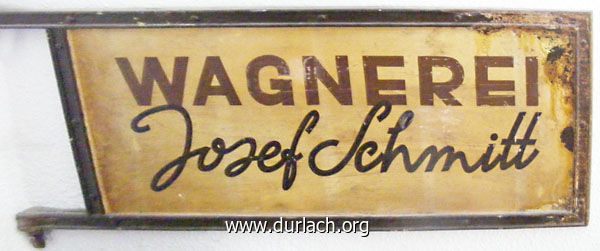 Schild Wagnerei Josef Schmitt