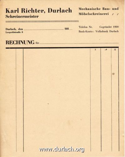 Schreinerei Karl Richter