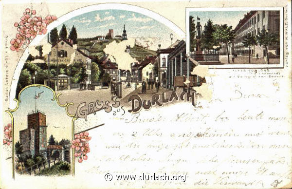 1898 - Postkarte Durlach