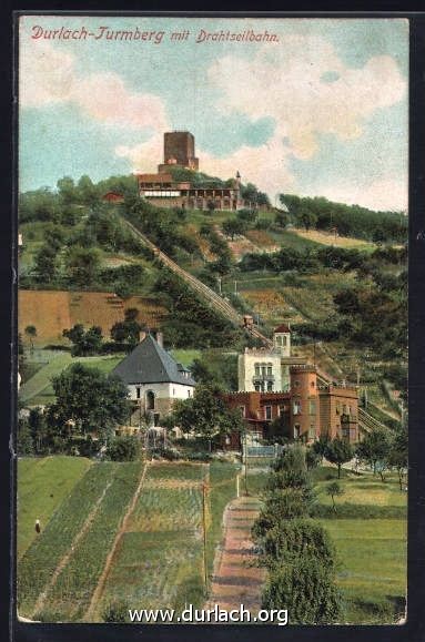 1908 - Turmberg mit Drahtseilbahn