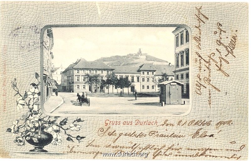 Gruss aus Durlach - 21. Okt. 1902