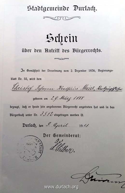Bürgerrecht 1913