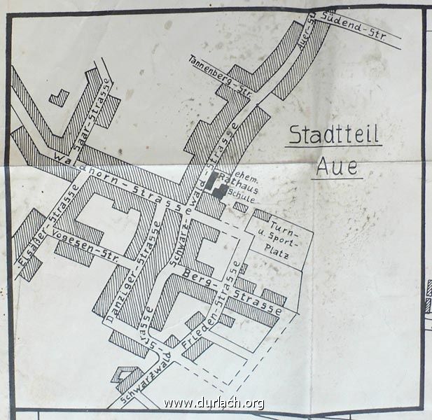 Alter Stadtplan Aue