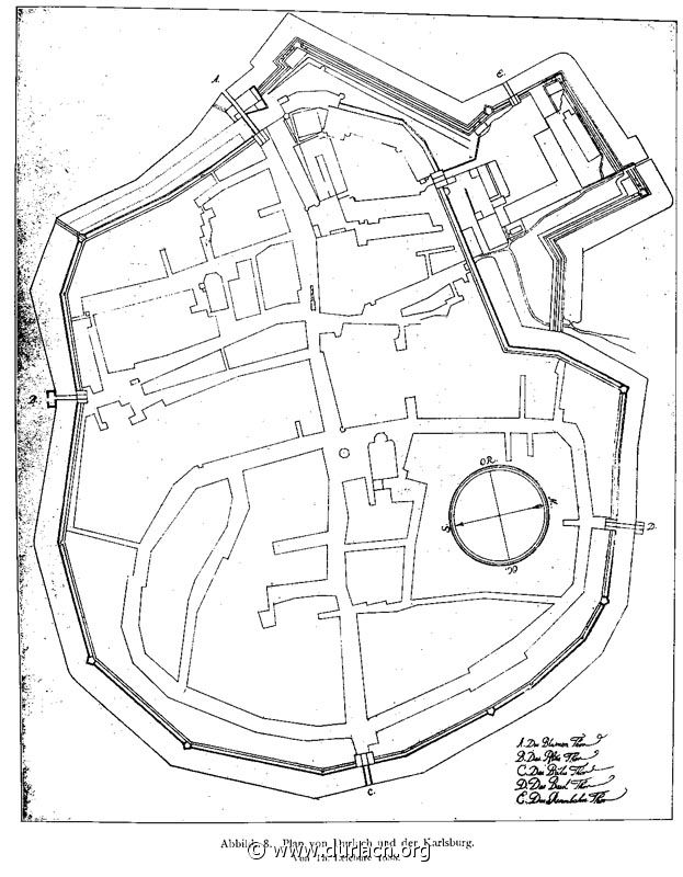 Plan Durlach 1688