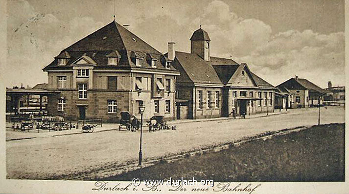 Durlach i. B., Der neue Bahnhof