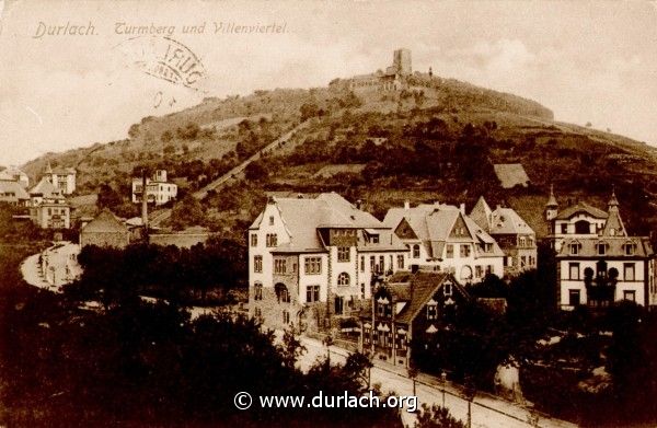 Durlach, Turmberg und Villenviertel