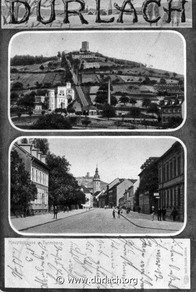 Durlach, Hauptstrasse und Turmberg