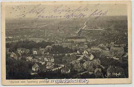 Durlach vom Turmberg gesehen