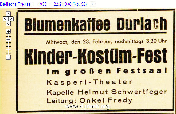 Blumenkaffee Kinderkostmfest 1938