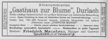 Gasthaus zur Blume 1913