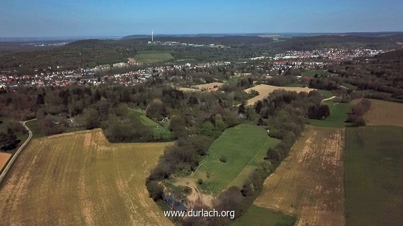 Blick von der Schmider Villa nach Grtzingen und Berghausen