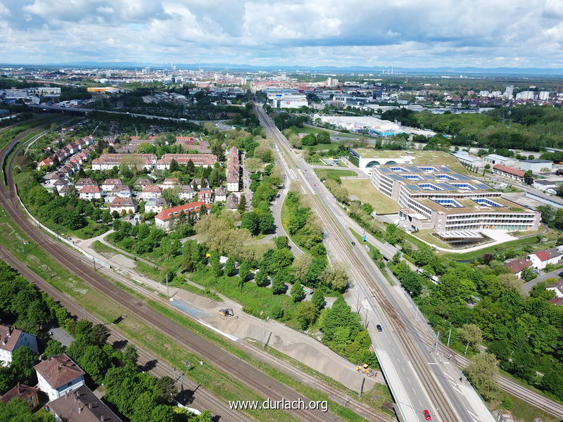 Blick ber Dornwaldsiedlung  Richtung Karlsruhe