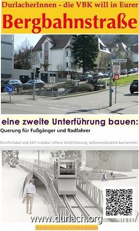 Ablehnung der VBK-Planung fr die Turmbergbahn