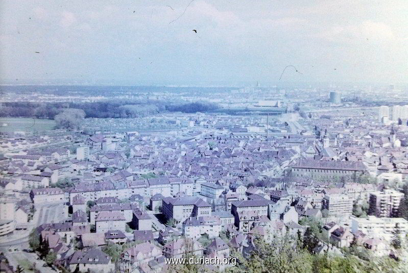 Durlach - Blick vom Turmberg 1966