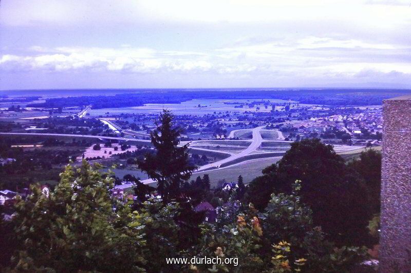 Durlach - Blick vom Turmberg 1971