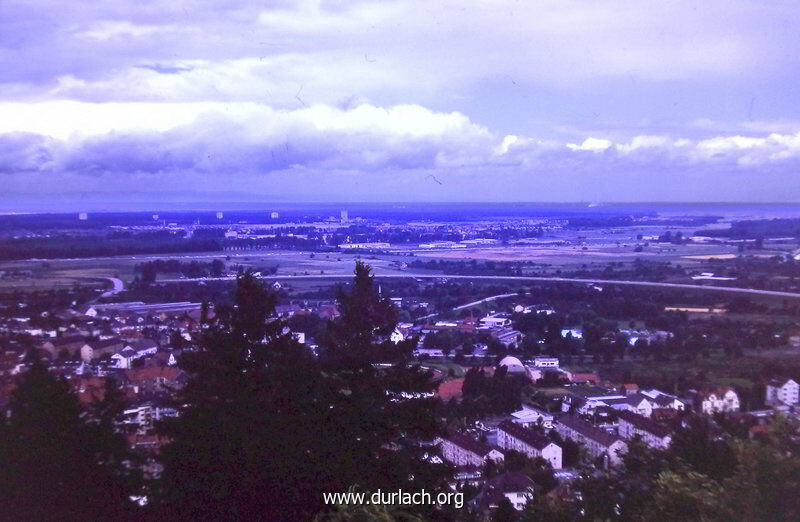 Durlach - Blick vom Turmberg 1971