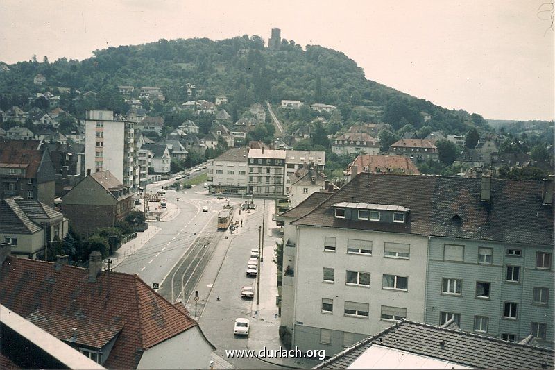 Blick ber die Endstation auf den Turmberg