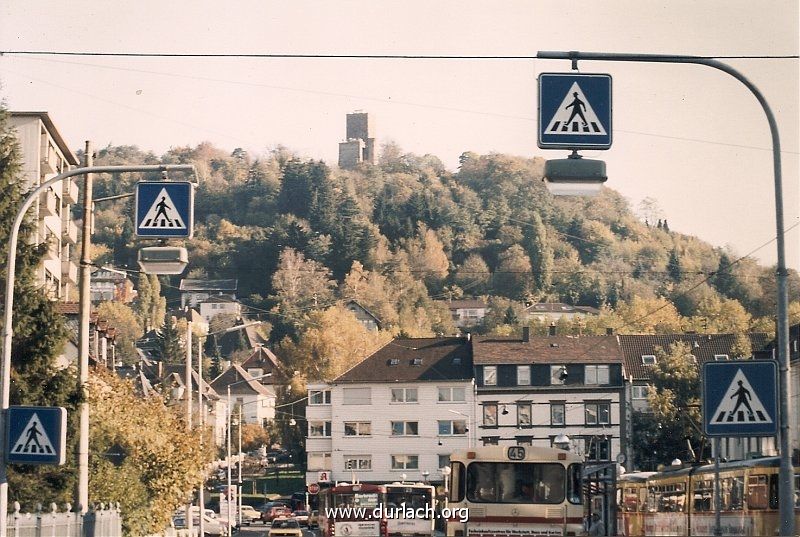 Blick ber die Endstation auf den Turmberg