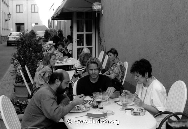 Neu in Durlach, Bewirtung auf der Strasse, ca. 1990