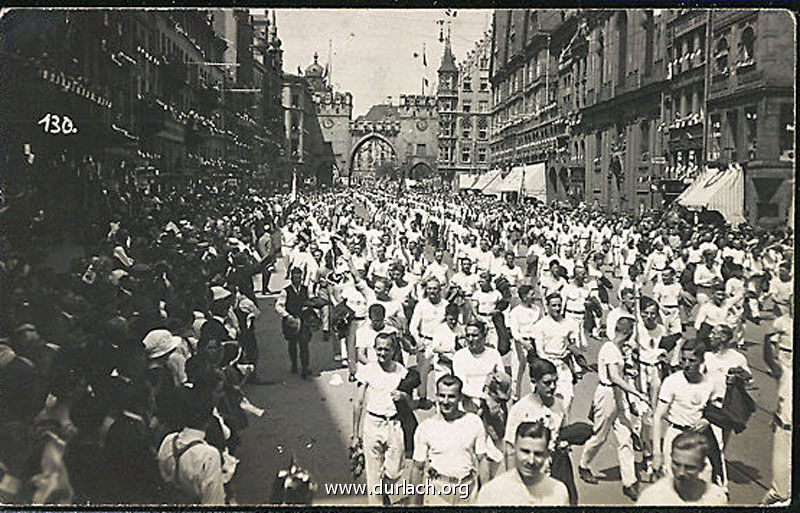 1878 - Turnverein Durlach beim Sportfest auf dem Karlsplatz Mnchen