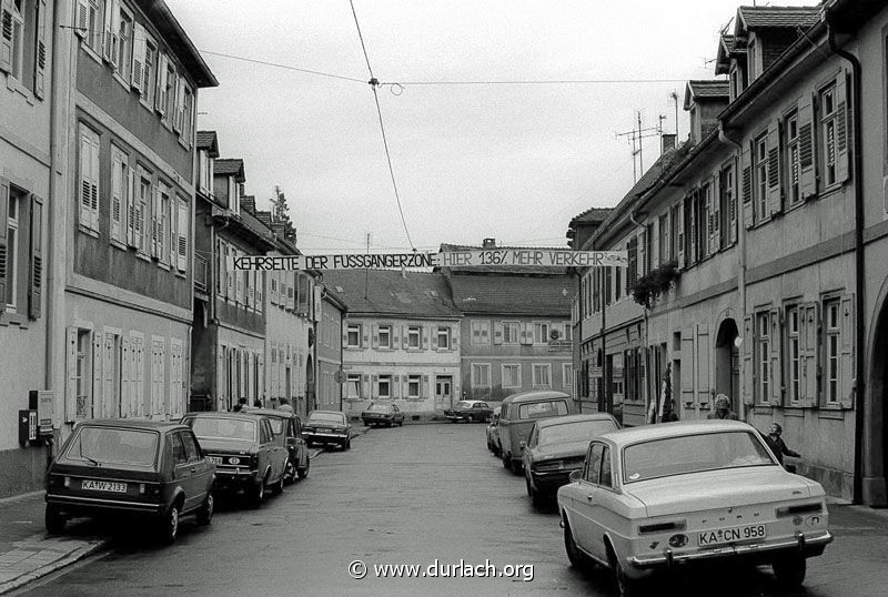 1977 - Protest gegen die neue Fugngerzone